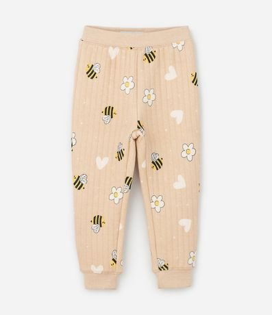 Conjunto Infantil Capitoneada con Estampa de Abejas – Talle 1 a 5/6 años 5