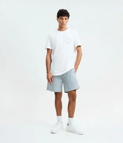 Remera Comfort  em Media Malla con Estampa Lettering en Geométrico Warm Radiance 2