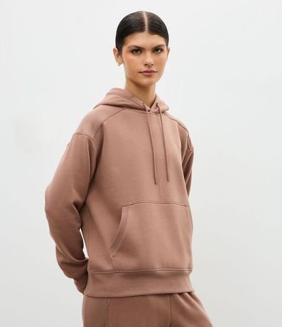 Buzo Algodón Oversized Deportivo con Bolsillo Canguro