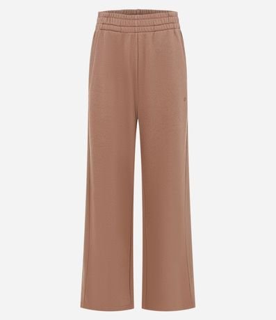 Pantalón Recto Deportivo en Algodón con Cintura Elástica 5