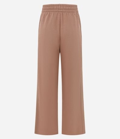 Pantalón Recto Deportivo en Algodón con Cintura Elástica 6