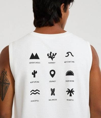 Musculosa Comfort en Algodón Texturizado con Estampa Lettering 3