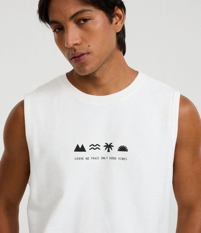 Musculosa Comfort en Algodón Texturizado con Estampa Lettering 4