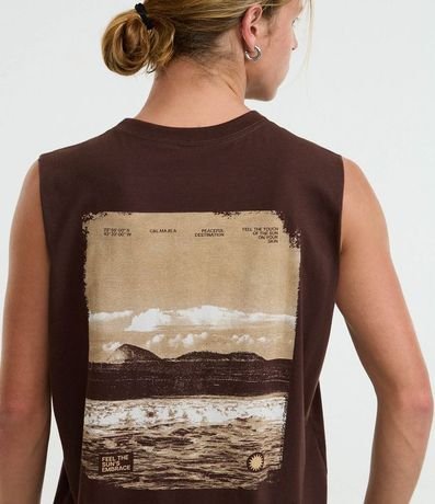 Musculosa Comfort en Algodón con Estampa Lettering Photoprint Praia 3