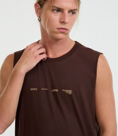 Musculosa Comfort en Algodón con Estampa Lettering Photoprint Praia 4