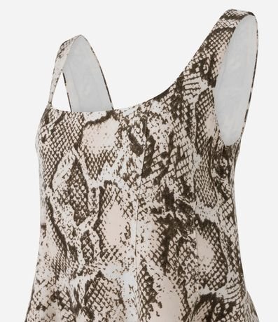 Blusa Musculosa en Sastre con Bretel Ancho y Estampado de Cobra 6