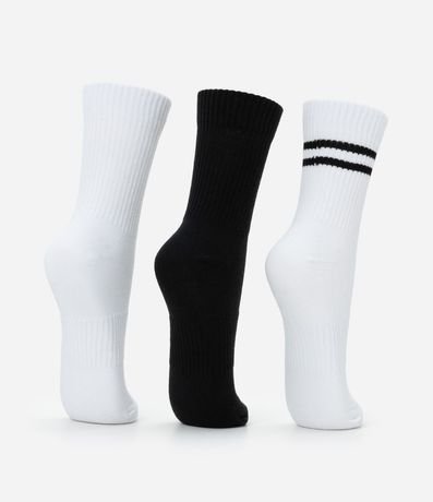 Kit 03 Medias Cano Mediano Deportivo en Algodón 3