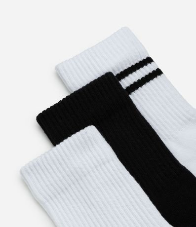 Kit 03 Medias Cano Mediano Deportivo en Algodón 4