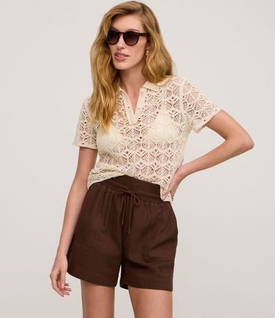 Short Runner en Lyocell con Bolsillos Aplicados