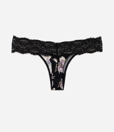 Bombacha Colaless Hilo Doble en Microfibra con Detalles en Encaje Floral 6