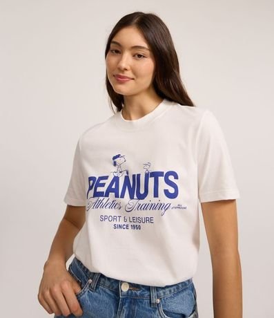 Remera T-shirt en Algodón con Estampa Peanuts Sport Training