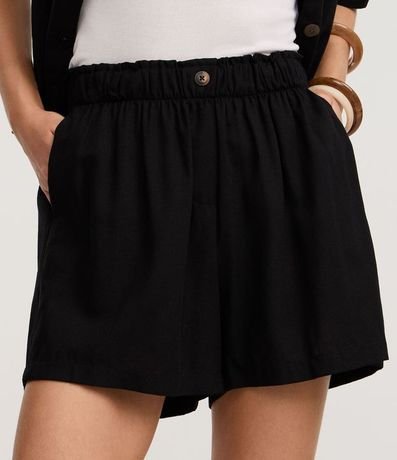 Short Runner en Viscolino con Botón en la Cintura 3