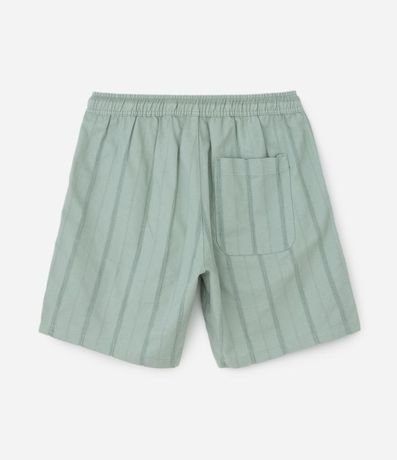 Bermuda Recta de Playa Texturizada en Rayas 2