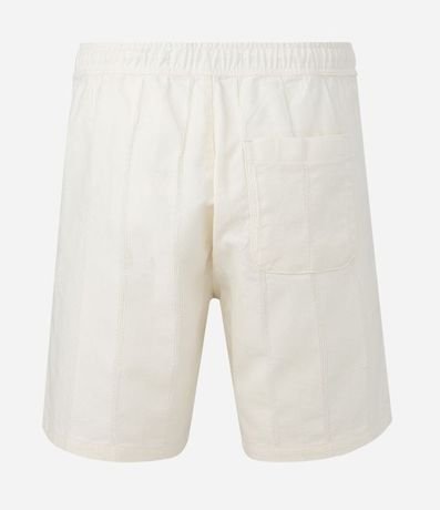 Bermuda Recta de Playa Texturizada en Rayas 2