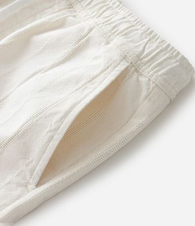 Bermuda Recta de Playa Texturizada en Rayas 5