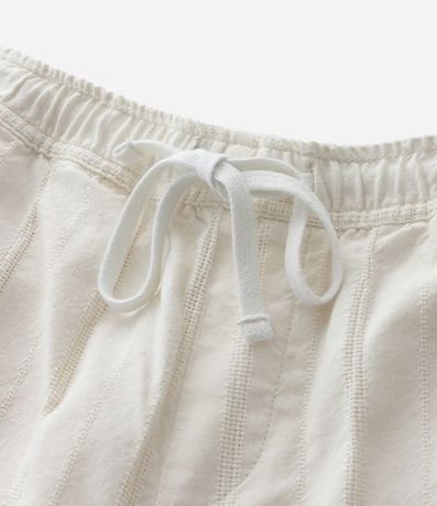 Bermuda Recta de Playa Texturizada en Rayas 6