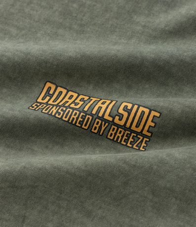 Remera Comfort en Algodón Desteñida con Estampa Lettering 8