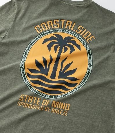 Remera Comfort en Algodón Desteñida con Estampa Lettering 9