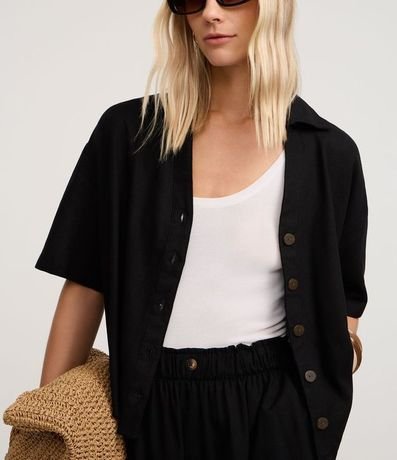 Camisa en Viscolino con Abotonado Delantero 4