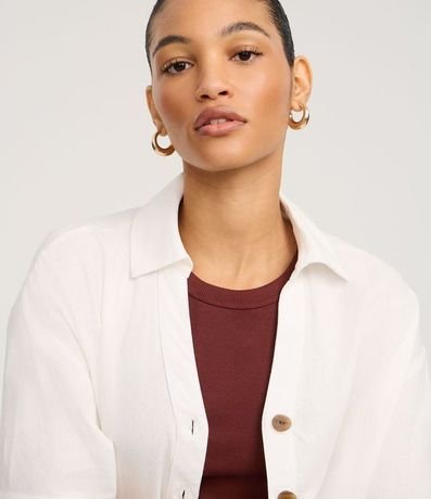 Camisa en Viscolino con Abotonado Delantero 3