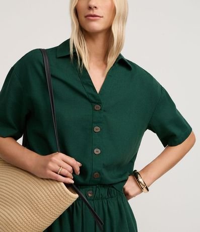 Camisa en Viscolino con Abotonado Delantero 4