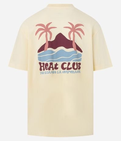 Remera Relaxed en Algodón con Estampa Playa Heat Club 6