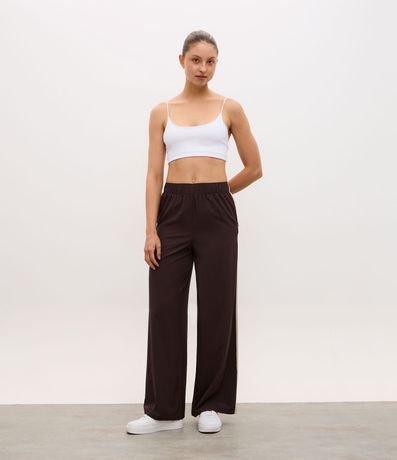 Pantalón Leve en Microfibra con Raya Lateral 3