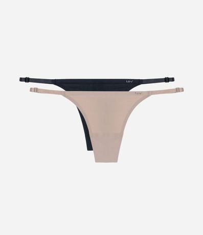 Kit 2 Bombachas Colaless en Microfibra Lisa