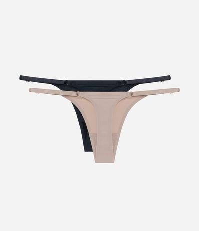Kit 2 Bombachas Colaless en Microfibra Lisa 2
