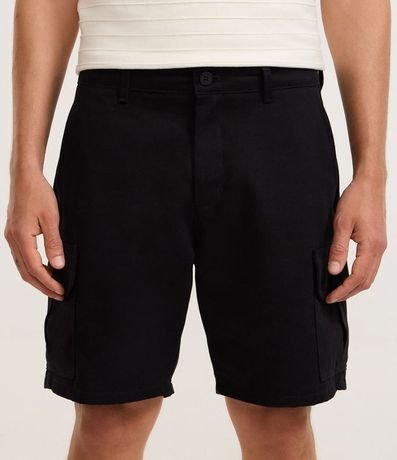 Bermuda Cargo en Sarga con Bolsillos Laterales Útiles 2