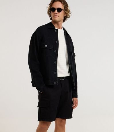 Bermuda Cargo en Sarga con Bolsillos Laterales Útiles 4