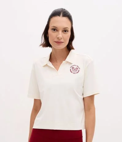 Remera Polo Deportiva en Poliamida con Bordado Athletic en el Pecho