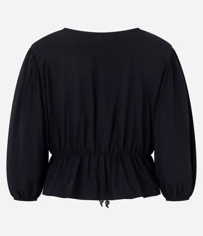 Blusa Peplum en Viscosa con Escote V Traspasado 6