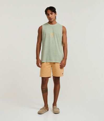 Musculosa Comfort en Algodón Desteñida con Estampado Lettering Soul Body Mind 3