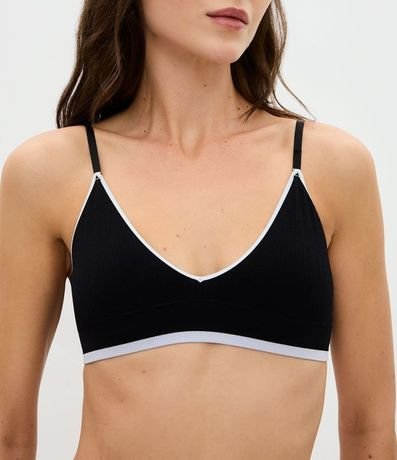 Soutien Top Seamless Texturizado con Detalle Contrastante 3