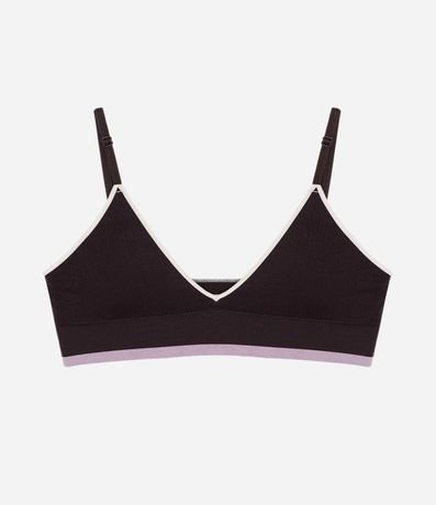Soutien Top Seamless Texturizado con Detalle Contrastante 4
