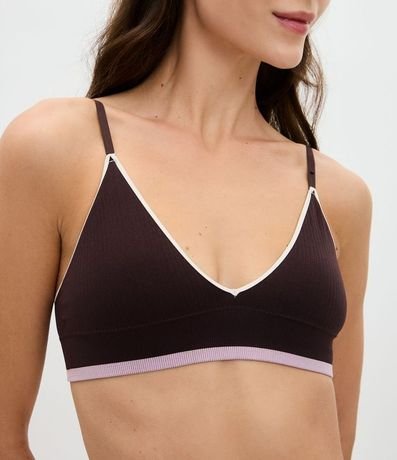 Soutien Top Seamless Texturizado con Detalle Contrastante 2