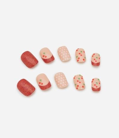 Kit con 10 Uñas Postizas Infantiles Cherry Alchemia 2
