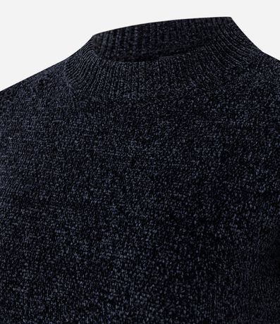 Blusa Slim en Punto Chenille con Cuello Redondo 2