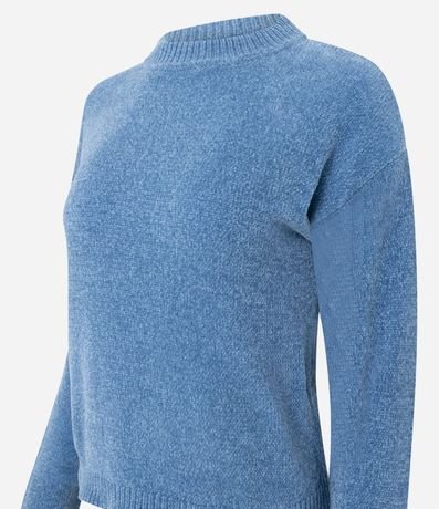 Blusa Slim en Punto Chenille con Cuello Redondo 2