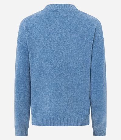 Blusa Slim en Punto Chenille con Cuello Redondo 3