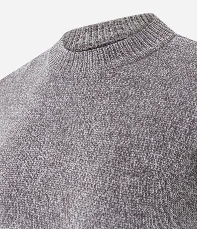 Blusa Slim en Punto Chenille con Cuello Redondo 2