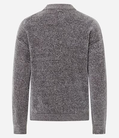 Blusa Slim en Punto Chenille con Cuello Redondo 3