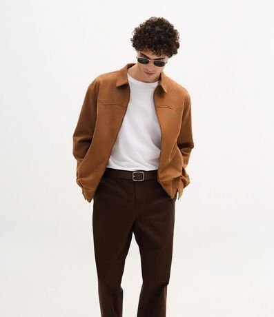 Pantalón Recto en Sarga Peletizada 4