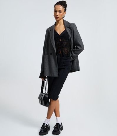 Blusa Encaje Texturizada con Lazos y Manga Larga 2