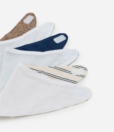 Kit 03 Baberos Infantiles en Algodón con Estampas Variadas – Talle U 2