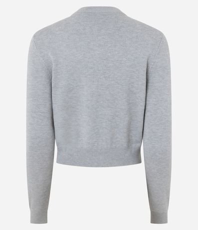 Cardigan corto en Punto con Bordados de Cereza 7