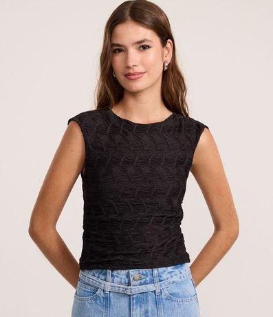 Blusa Texturizada con Abertura en la Espalda 3