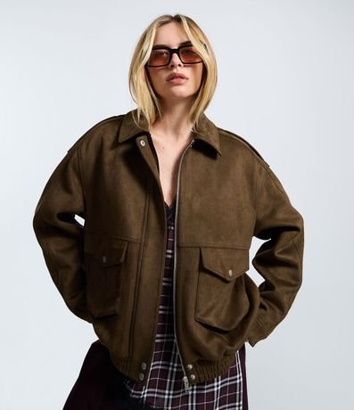 Campera en Gamuza con Bolsillos 2