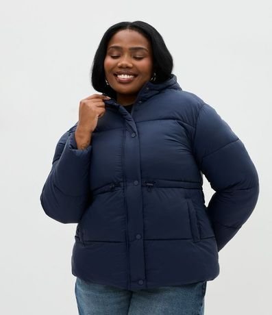 Campera Pesada Acolchonada con Capucha y Regulador Curve & Plus Size 1